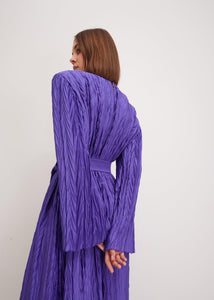 Purple Pleated Dress | Couture Dress