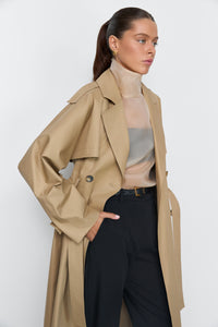 NAZARELLI BEIGE TRENCH COAT