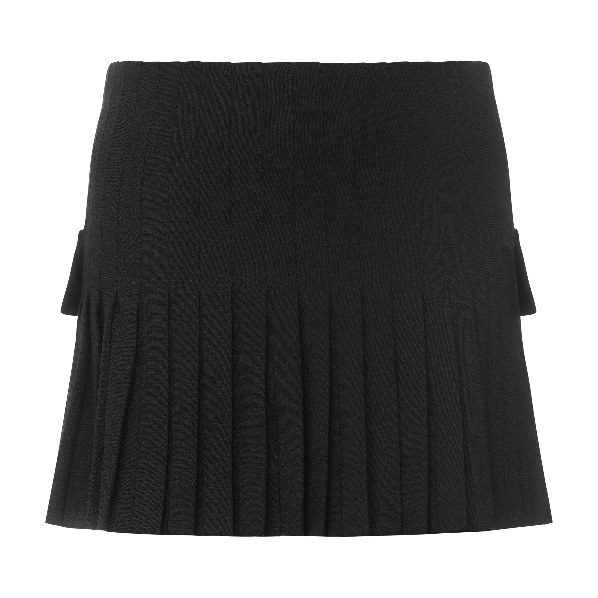 GUDU Black Pleated Mini Skirt