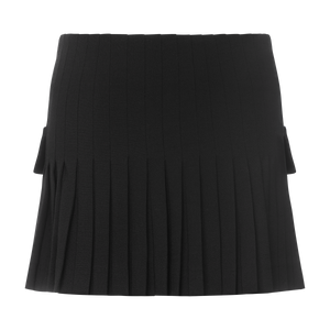 GUDU Black Pleated Mini Skirt