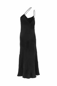 GUDU Black Asymmetrical Midi Dress