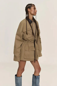 BUDDU KHAKI PARKA JACKET