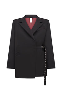 SELERA BLACK BELTED BLAZER