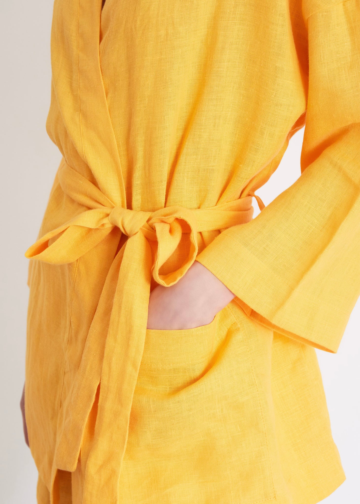 DUGA ORANGE LINEN KIMONO