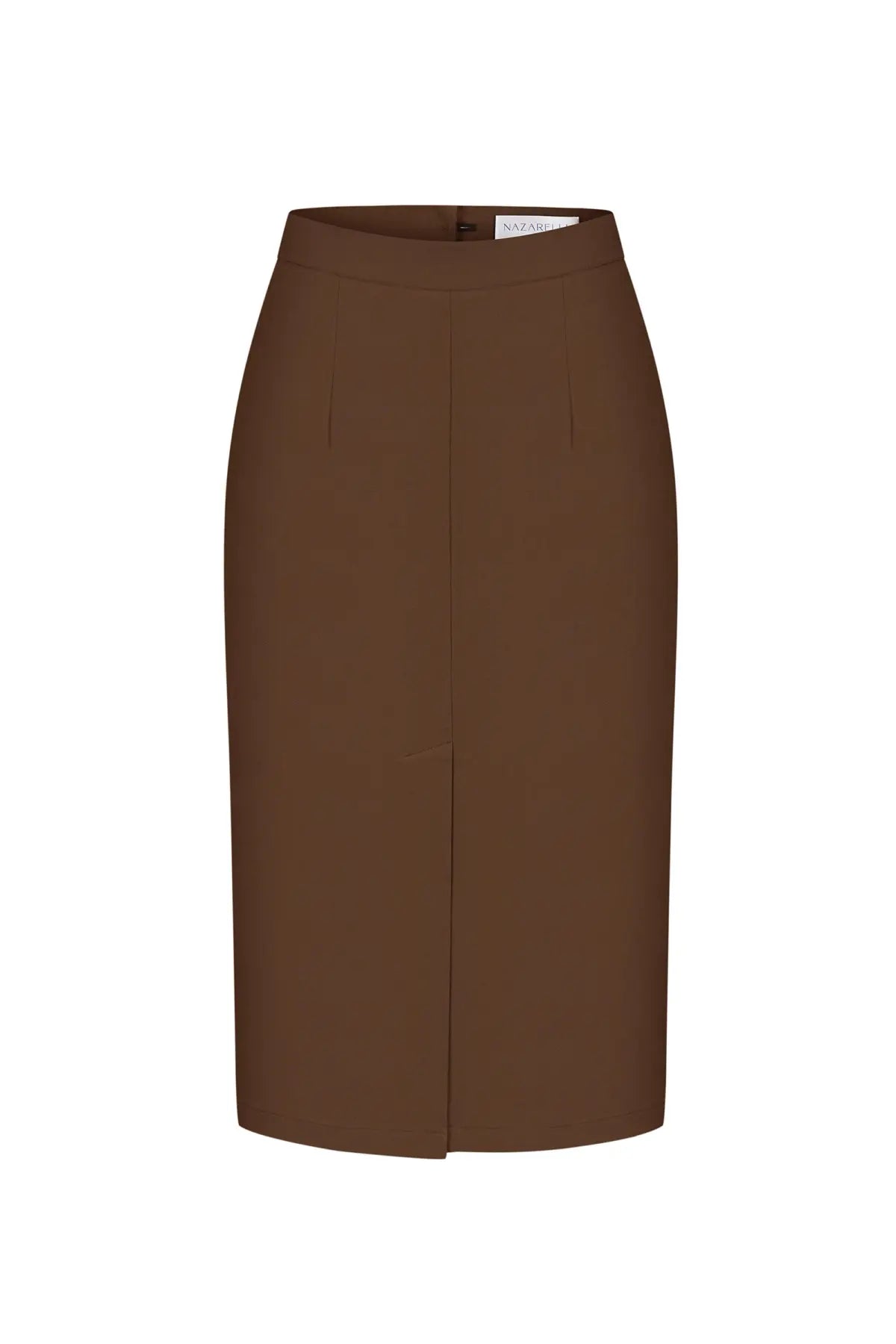 NAZARELLI BROWN MIDI SKIRT