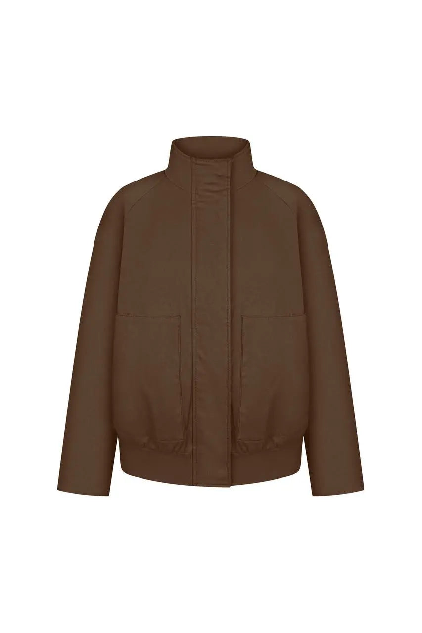 NAZARELLI BROWN BOMBER JACKET
