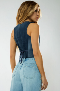 ROQSOIR VALERIA VEST RECYCLED EDITION WASHED NAVY