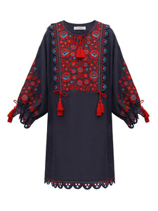 ETNODIM Short embroidered dress Lemky