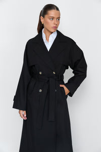 NAZARELLI BLACK TRENCH COAT