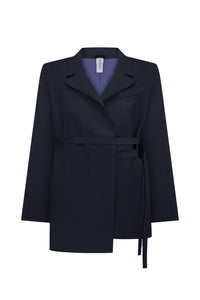 SELERA NAVY WRAP BLAZER