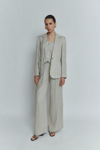 MORANDI BEIGE LINEN WAISTCOAT