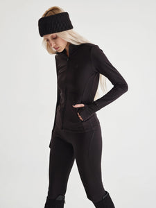 BUDDU BLACK THERMAL ZIP TOP