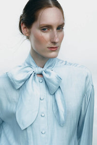 KAFIZOVA SKY BLUE VISCOSE BLOUSE