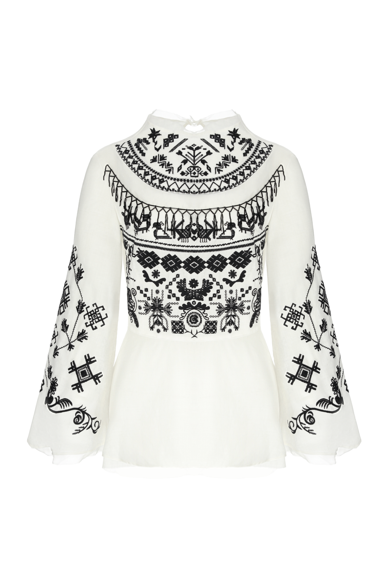 GAPTUVALNYA UNITY EMBROIDERED BLOUSE (BLACK ORNAMENT)