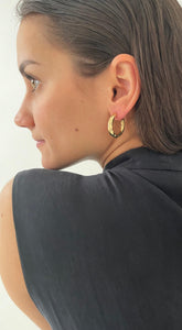 Gold Textured Earrings | Fashion Jewellery UK | Women’s Jewellery 