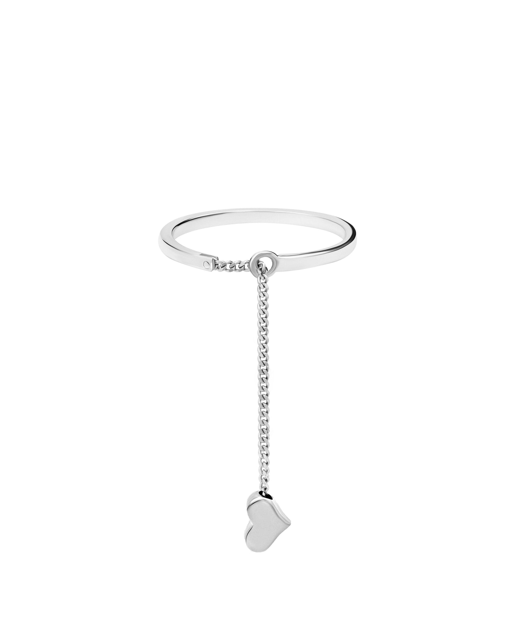 Silver Chain Heart Ring | Unique Delicate Jewelry | Independent Fashion Jewellery