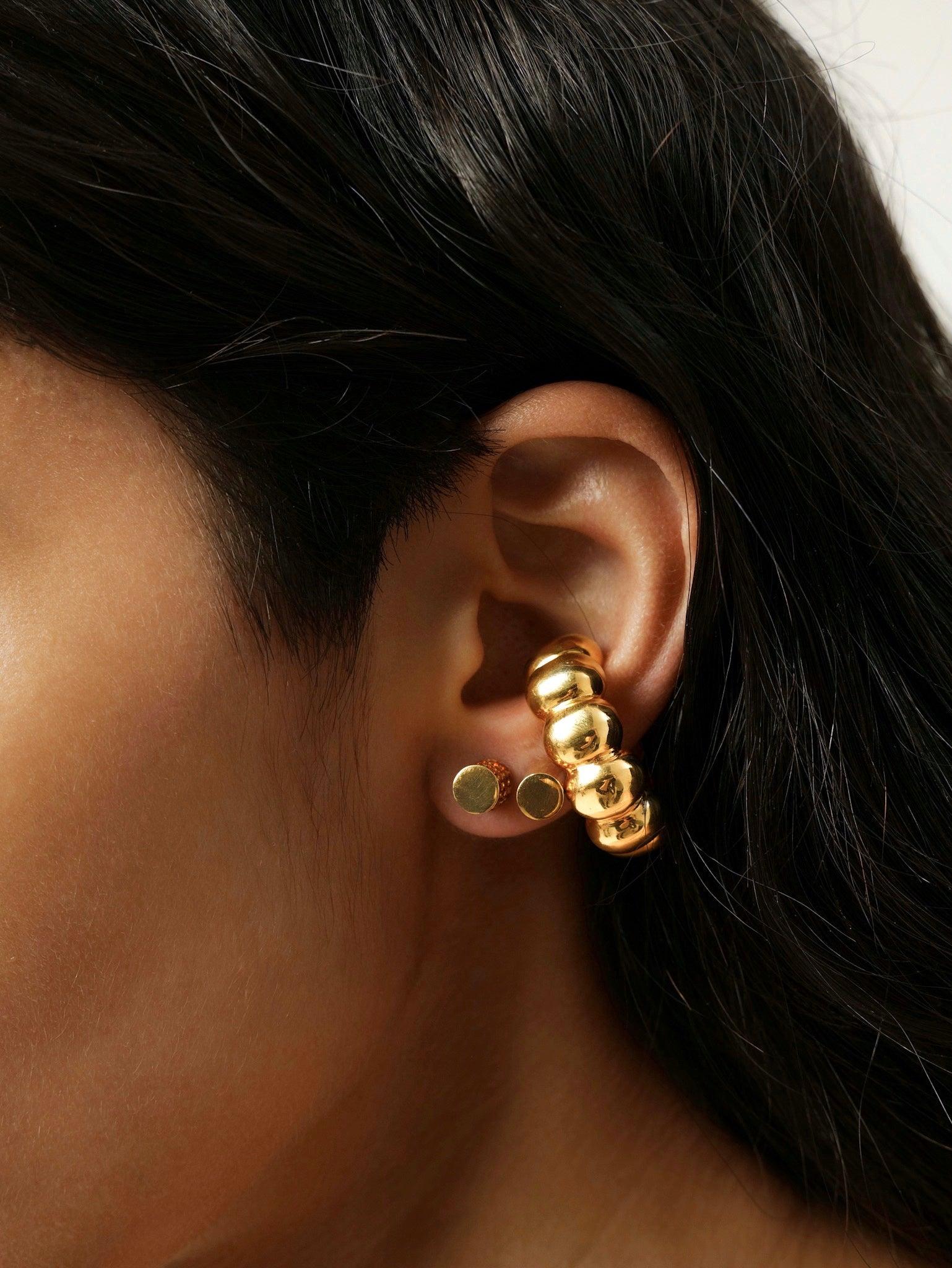 Gold Puffy Ear Cuff/Ring | Classy Unique Jewellery | Women’s Jewellery
