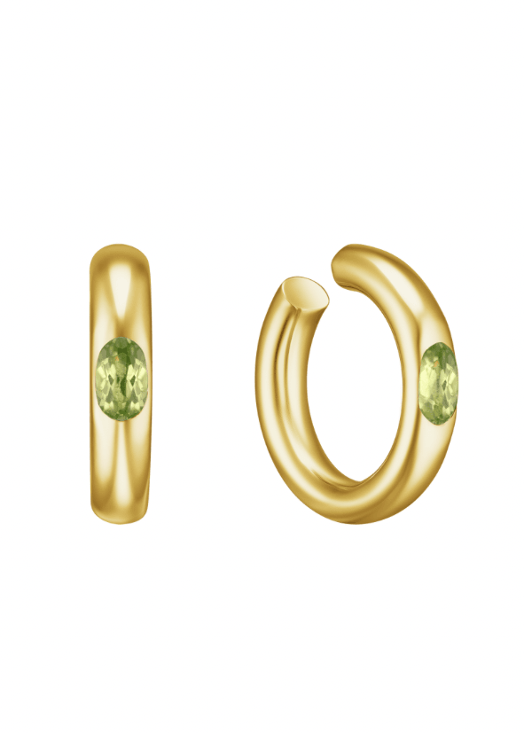 Gold and Green Stone Cuff | Classy Unique Jewellery