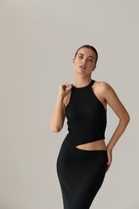 FIORE BIANCO MIDI DRESS