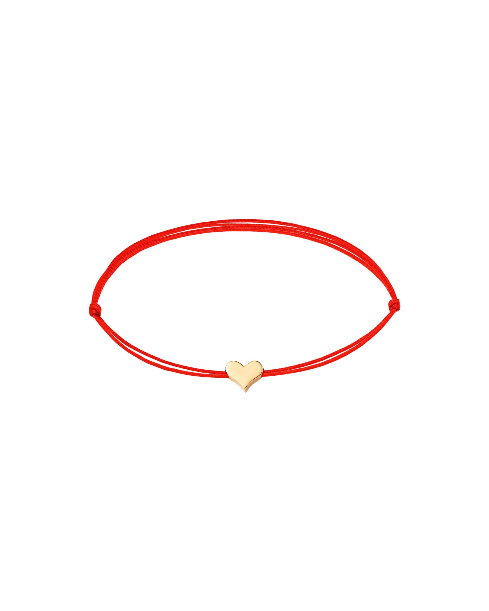 Red Thread with Gold Heart Bracelet
