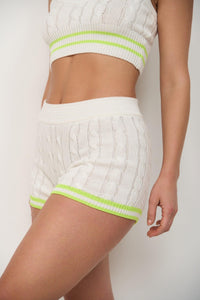 FIORE BIANCO KNITTED SHORTS