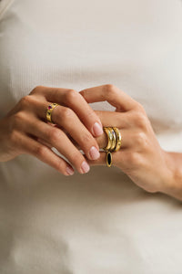 Gold Puffy Ring | Textured Ring | Fashion Jewellery 
