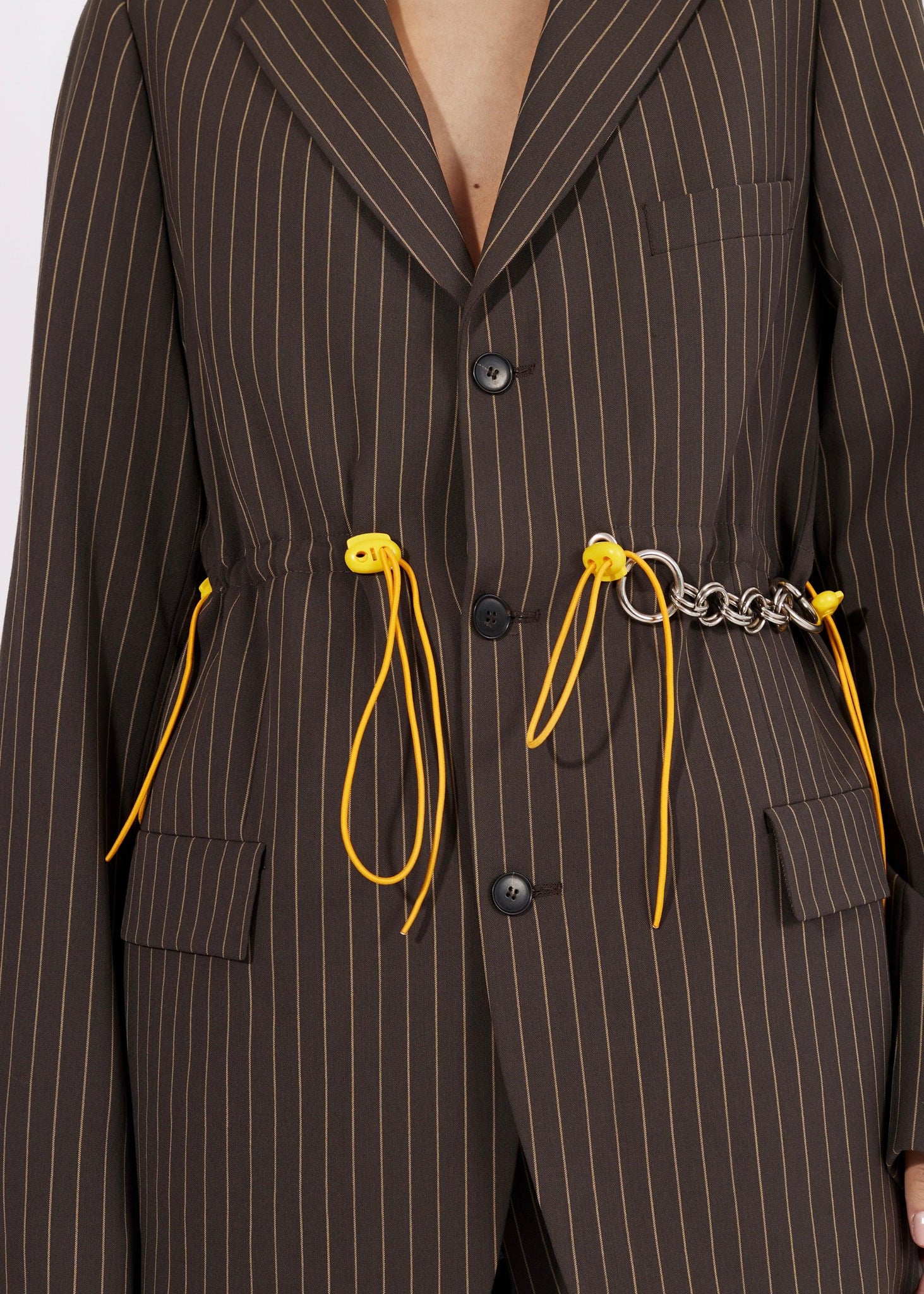 POSTUSHNA upcycled striped suit - SONI LONDON